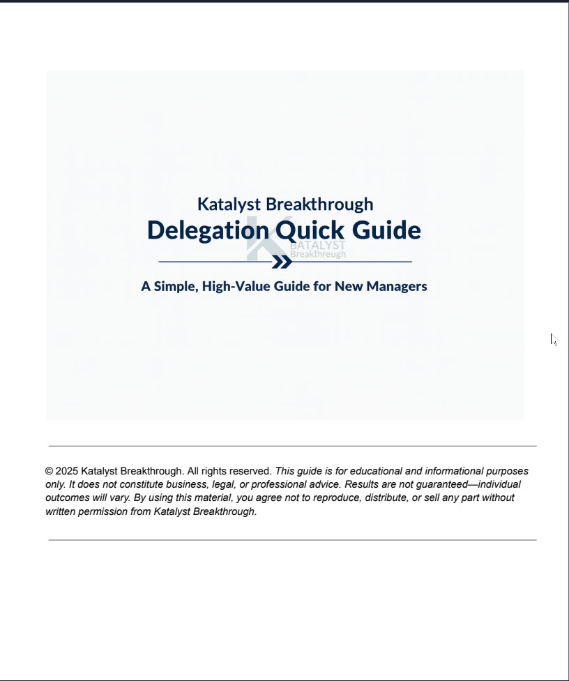 Delegation Quick Guide Cover Page